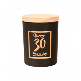 small scented candle rose gold/black 30