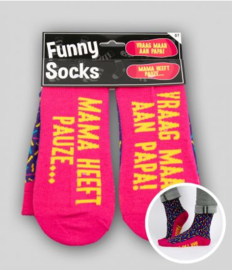 Funny socks - mama heeft pauze