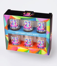 Happy shot glasses - 21 jaar