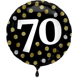 Folieballon Glossy Black 70 Jaar
