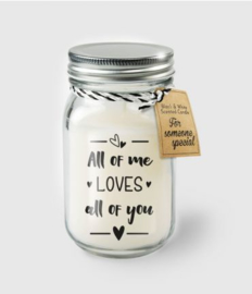 Black & White Candle -  All of me loves all of you
