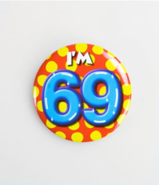 Button Happy 69 jaar