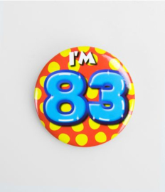 Button Happy 83 jaar