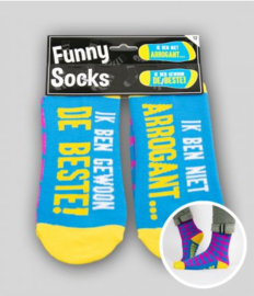 Funny socks - ik ben niet arrogant