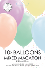 10 Ballonnen Mixed Macaron