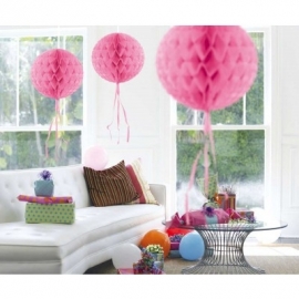 Honeycomb bal roze 30cm