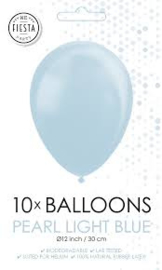 10 Ballonnen Pearl Light Blue