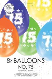 Ballonnen cijfer 75