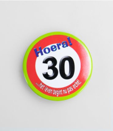 Button verkeersbord 30 jaar