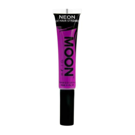 Neon UV hair streaks purple