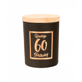 small scented candle rose gold/black 60