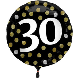 Folieballon Glossy Black 30 Jaar