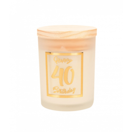 small scented candle gold/white 40