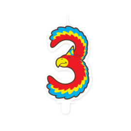 Kaars Jungle 3 papegaai