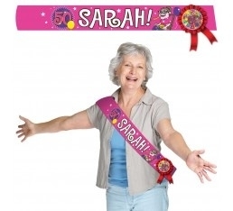 Sjerp met rozet Sarah