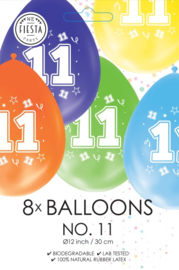 Ballonnen cijfer 11