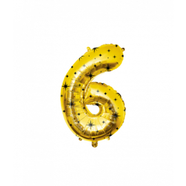 Folieballon cijfer 6 Classy 86cm