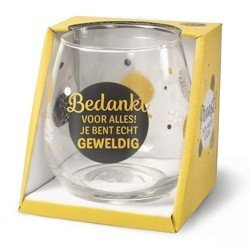 Wijn/water glas  -  Bedankt!