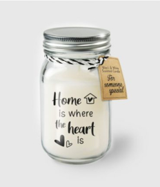 Black & White Candle -  Home is where the heart is