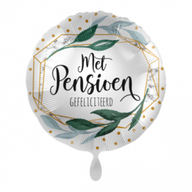 029 - Folieballon Met Pensioen Gefeliciteerd – Groen