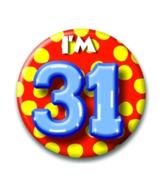 Button Happy 31 jaar