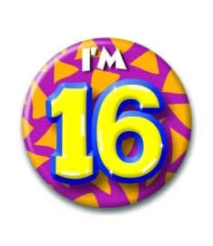 Button Happy 16 jaar