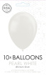 10 Ballonnen Pearl White