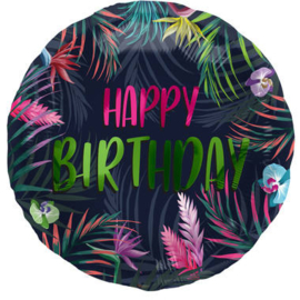 000 - Folieballon Happy Birthday (neon tropical)