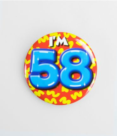 Button Happy 58 jaar