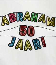 Slinger neon -  Abraham 50 jaar!