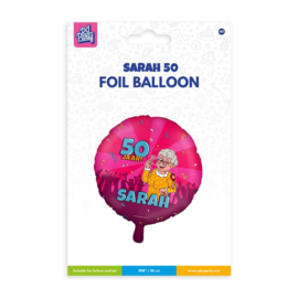 #207 - Folieballon Sarah 50 cartoon