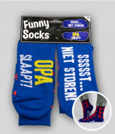 Funny socks - opa slaapt