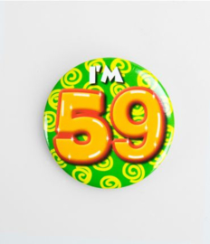 Button Happy 59 jaar