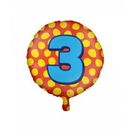 Folieballon Happy 3