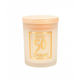 small scented candle gold/white 50