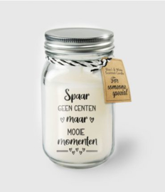 Black & White Candle -  spaar geen centen