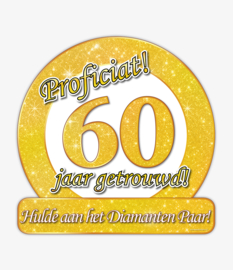 Decobord 60 jaar getrouwd