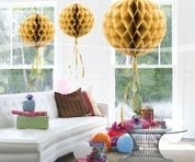 Honeycomb bal goud 30 cm