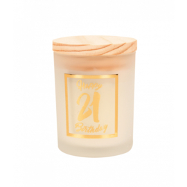 small scented candle gold/white 21