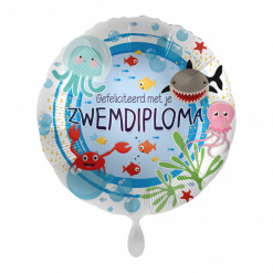 015 - Folieballon Gefeliciteerd met je zwemdiploma