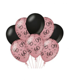 Ballonnen rosegold/black 60