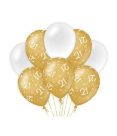 Ballonnen gold/white 21