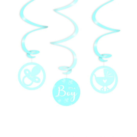 Swirl decorations it's a boy