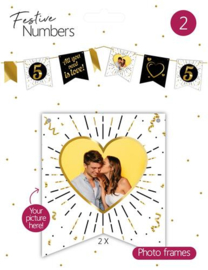 Festive numbers foto vaantjes hart 2 stuks