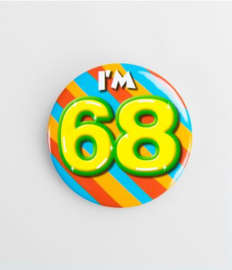 Button Happy 68 jaar