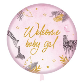 107 - Folieballon Welcome baby girl