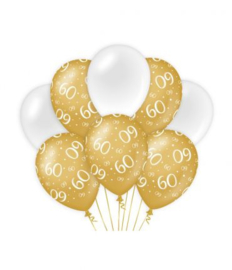 Ballonnen gold/white 60