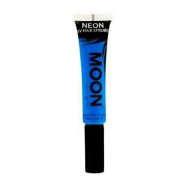 Neon UV hair streaks blue