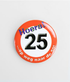 Button verkeersbord 25 jaar