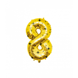 Folieballon cijfer 8 Classy 86cm